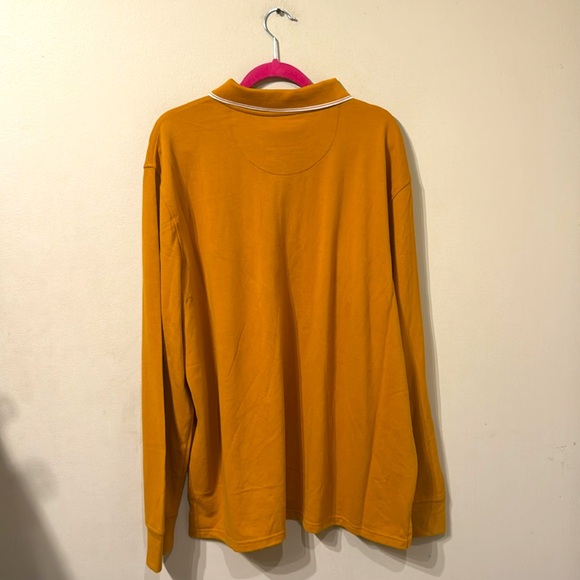 Mens Target Goodfellow & Co Gold Collared Long Sleeve Polo Shirt XXL NEW NWT - Picture 2 of 5